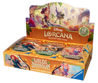 Wilds Unknown Booster Box van Disney Lorcana, avontuurlijke trading card game met Pixar-personages.