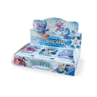 Winterspell Booster Box voor Disney Lorcana TCG met nieuwe kaarten en winterse thema's.