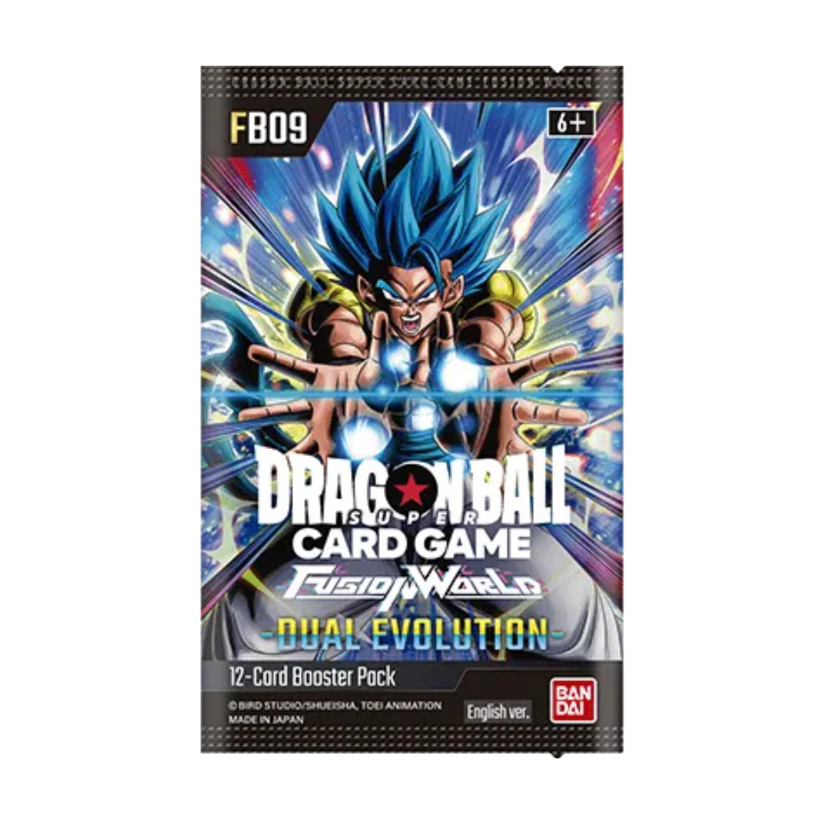 FB09 - Dual Evolution Booster Pack met krachtige Dragon Ball Super karakters en Fusion World thema.