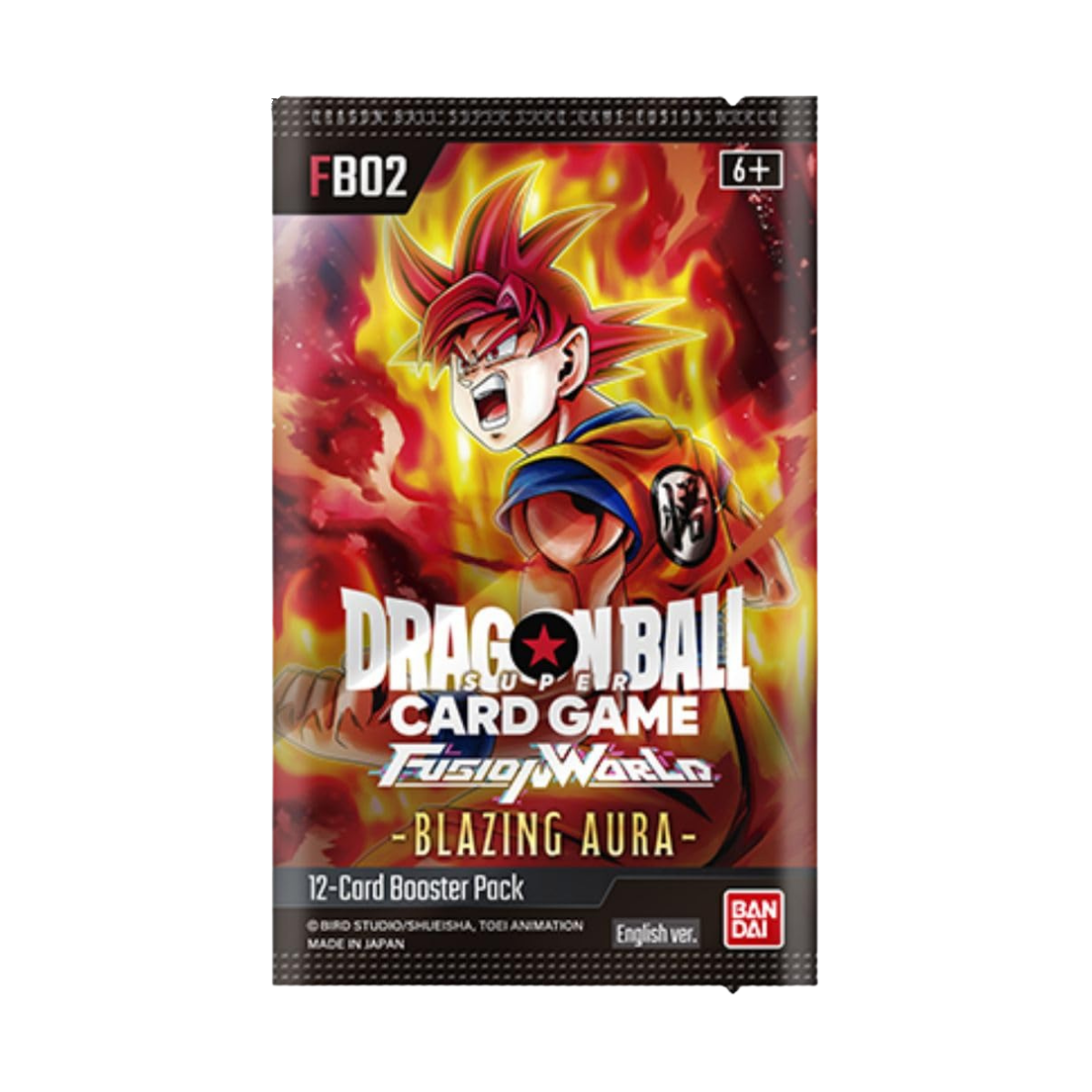 FB02 - Blazing Aura Booster Box van Dragon Ball Super TCG met krachtige kaarten en nieuwe personages.