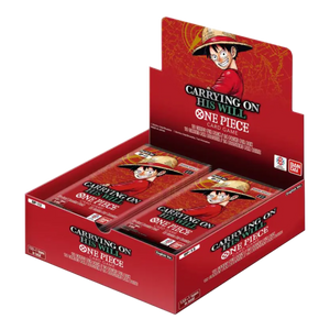 OP13 - Carrying on his Will Booster Box met de One Piece kaartenset in een opvallende verpakking.