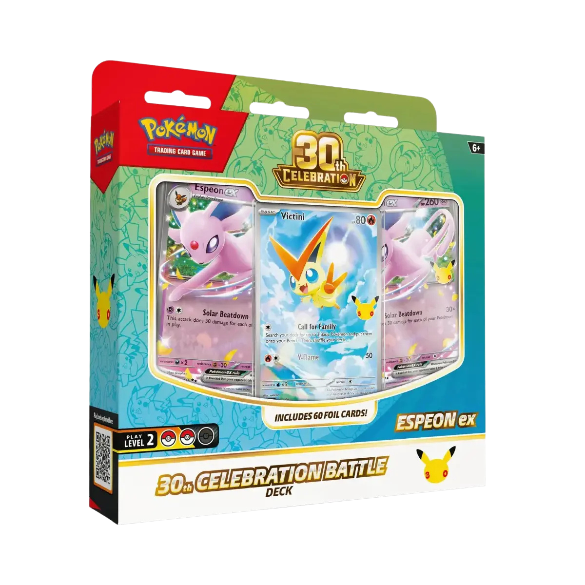 30th Celebration Battle Deck - Espeon, inclusief 60 foil kaarten met Espeon ex en Victini.