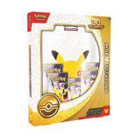 30th Celebration Binder Collection met Pikachu en booster packs van de Pokémon TCG.