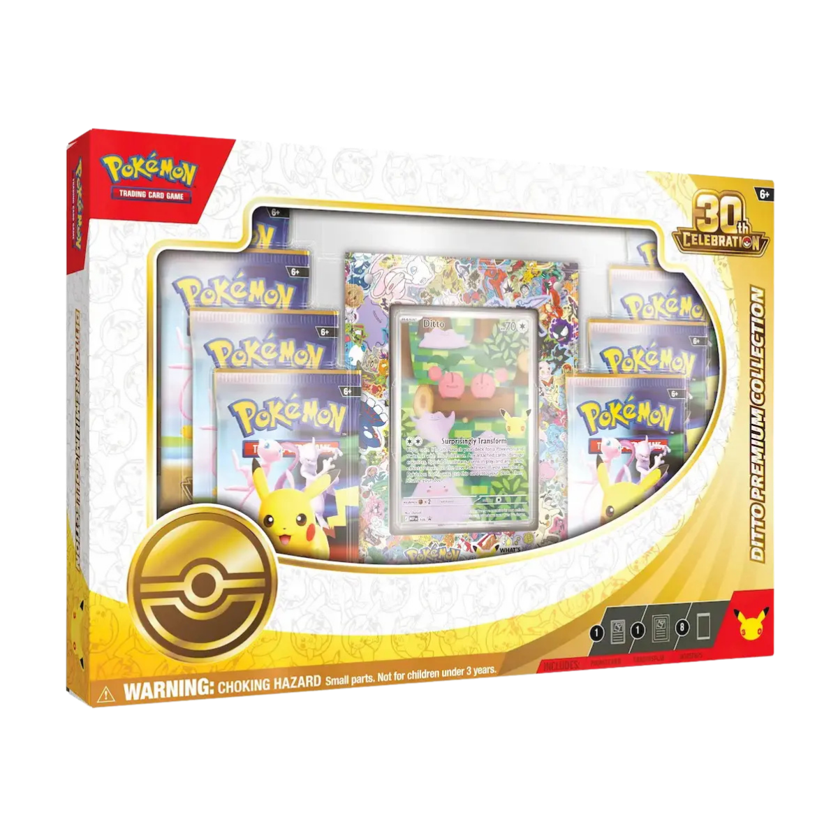 30th Celebration Ditto Premium Collection met exclusieve Ditto-kaart en booster packs.