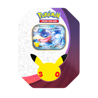 30th Celebration ex Tin met Greninja ex en Pikachu, speciaal voor de 30 jaar Pokémon viering.