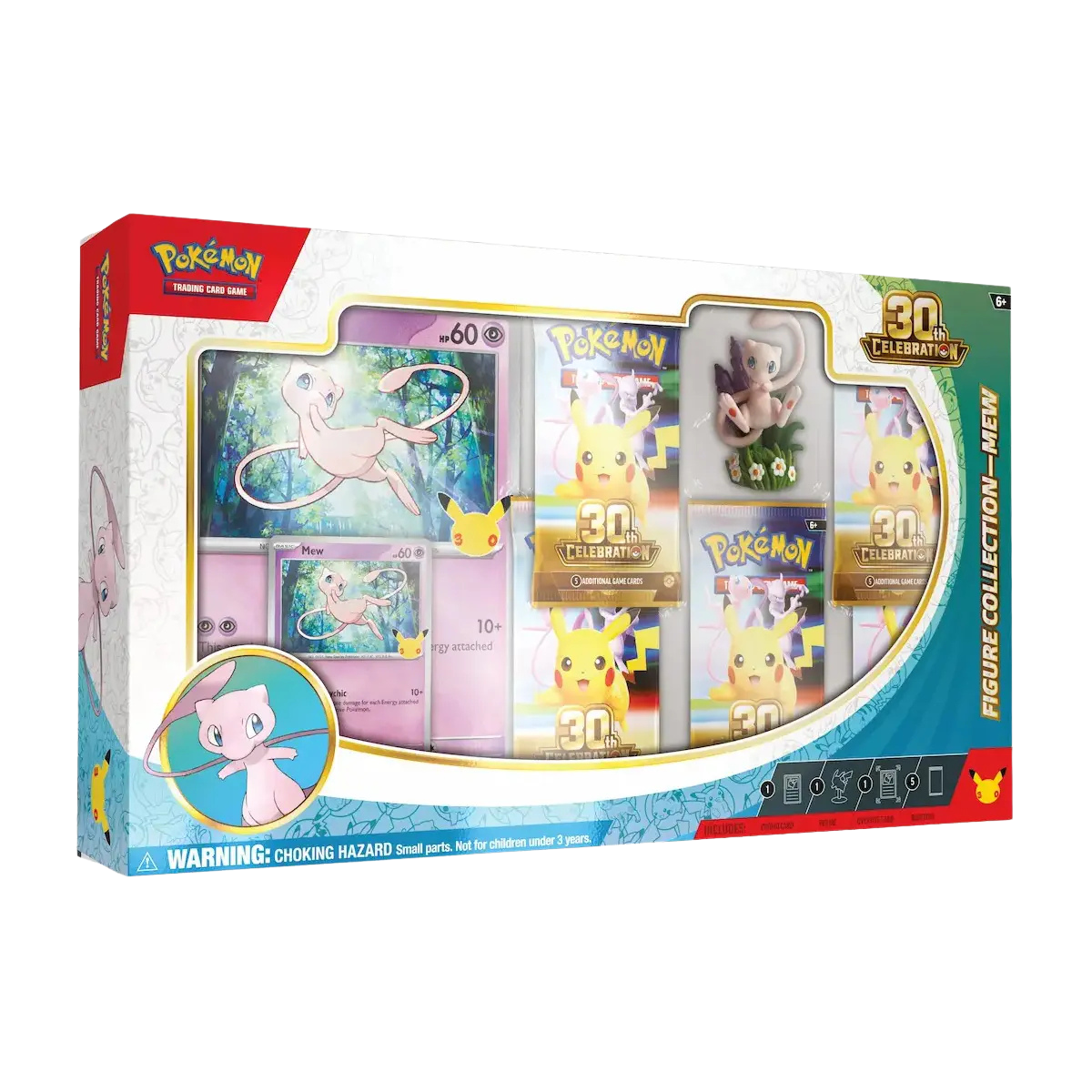 30th Celebration Figure Collection - Mew verpakking met Mew-figuur en booster packs