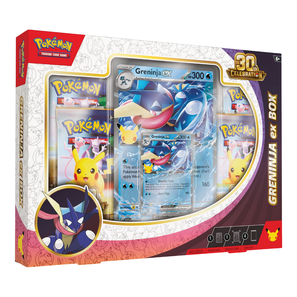 30th Celebration Greninja ex Box met promokaarten en booster packs uit de Pokémon Trading Card Game