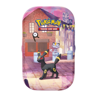 30th Celebration Mini Tin met Pokémon afbeeldingen op de voorkant, perfect voor verzamelaars en spelers.