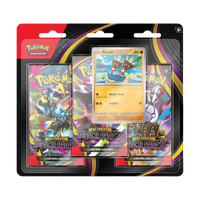 Pitch Black 3-Pack Blister met Pokémon kaarten en Binacle kaart in blisterverpakking