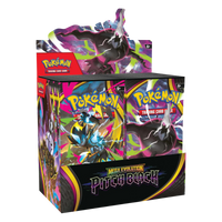 Pitch Black Booster Box met Mega Darkrai en Mega Zeraora voor Pokémon TCG: Mega Evolution.