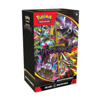 Afbeelding van de Pitch Black Booster Bundle van Pokémon, inclusief zes booster packs.