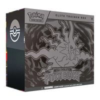 Afbeelding van de Pitch Black Elite Trainer Box van Pokémon TCG: Mega Evolution.